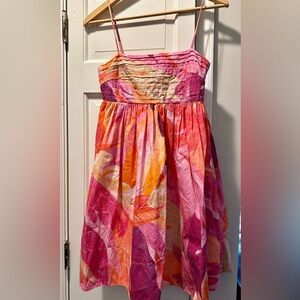 Women’s floral colorful homecoming dress H&M XS pink orange